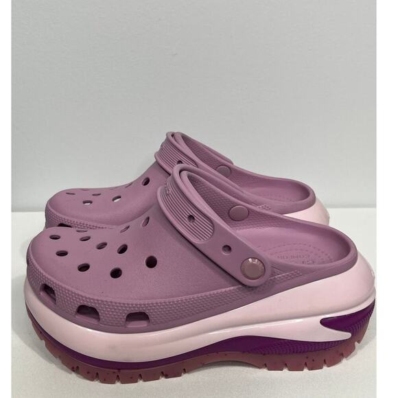 Crocs Women’s Purple Mega Crush Clogs / Size-M5, W7 - Picture 6 of 16